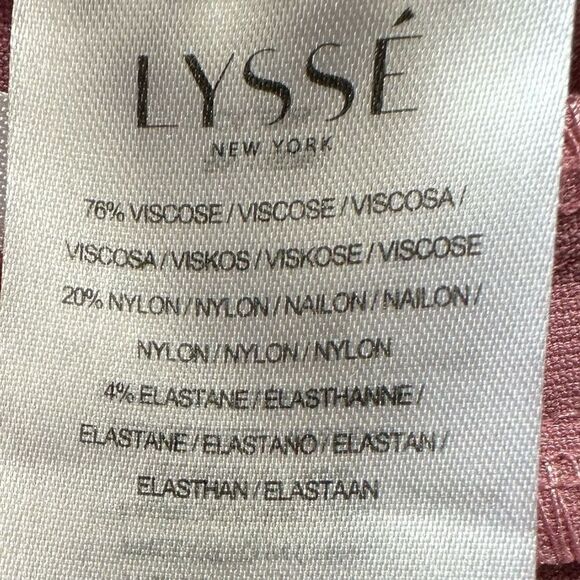 LYSSE Women’s High Waist Cropped Pants Pink/Purple Size Medium - Picture 6 of 7